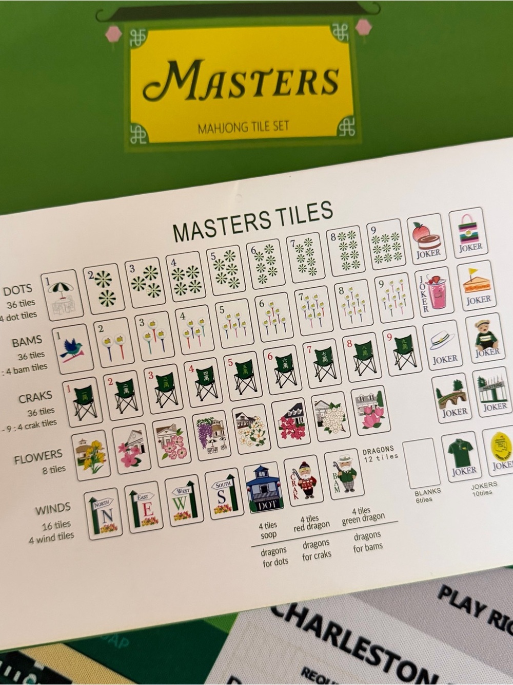 Mahjong Set with Mat, Tiles, cards and dice - Picture 6 of 16